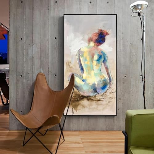 Toile fille abstraite et impressions d'images décoratives 30x60cm