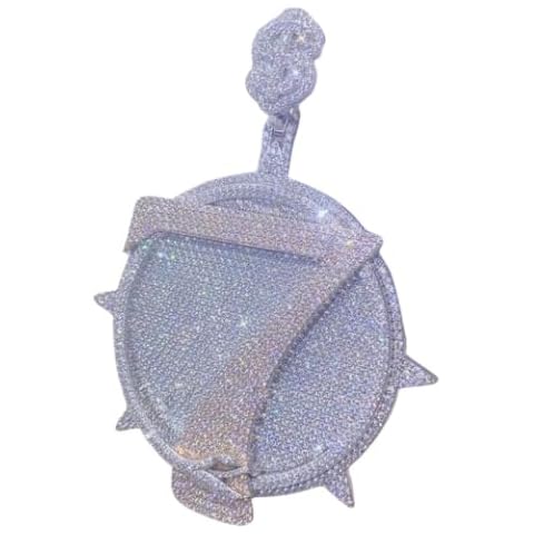 KAMADORA JEWELLERY 6.00 Carat Moissanite Diamond Pass Tester Men's Wedding Custom Number Pendant 14k Two-Tone Gold Plated 925 Sterling Silver Cover