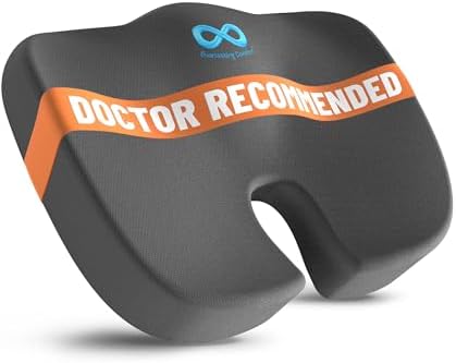 Everlasting Comfort Memory Foam Seat Cushion for Back, Coccyx, & ...