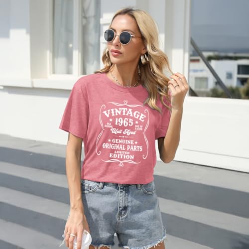60th Birthday Shirts for Women Vintage 1965 T Shirts Sixty 60 Year Old Birthday Gifts Graphic Tee Retro Party Tshirts3