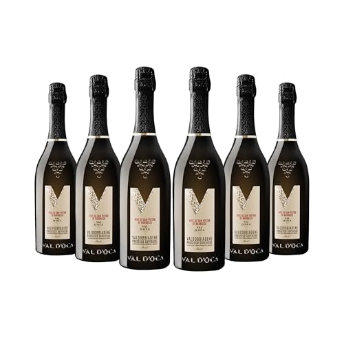 Val D'Oca - Confezione da 6 Bottiglie di Valdobbiadene Prosecco Superiore DOCG Le Rive di San Pietro di Barbozza Cru