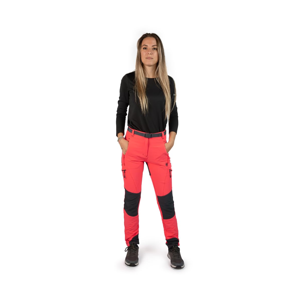 Izas - Pantalón de Senderismo para Mujer - Pantalón Trekking de Invierno - Impermeable y con Bolsillos de Cremallera - Bajo Ajustable Protege del Frío - Secado Rápido - Baltic FW
