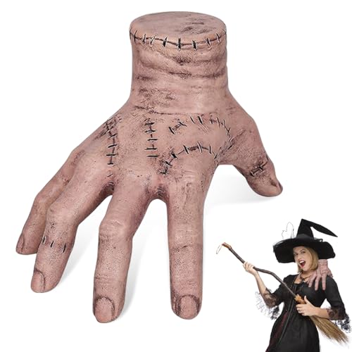 RCYHCY Mão da família A-ddams, mão quarta-feira, acessórios de mão de quarta-feira, acessórios de mão de látex realistas, acessórios de terror adequados para Halloween, carnaval, cosplay