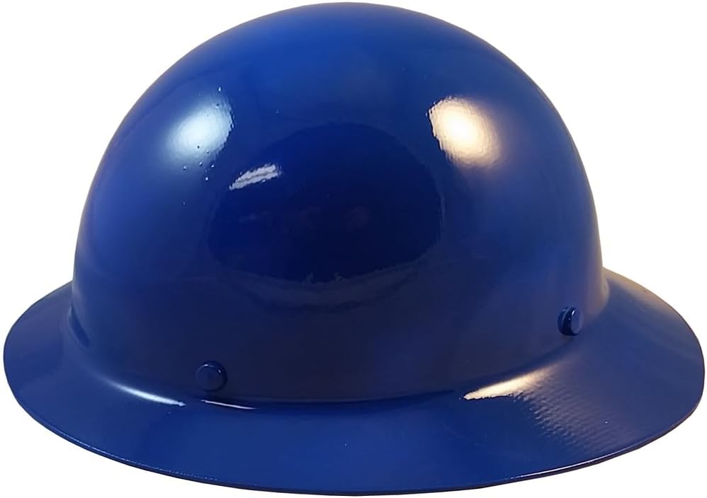 Texas America Safety Company Custom Skullgard Full Brim Fiberglass Hard Hat with 4-Point Staz-On Suspension and Tote, ANSI Type 1 Class G Safety Helmet, Hard Hats for Men