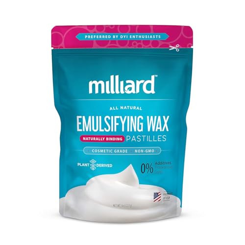 Milliard Non-GMO Emulsifying Wax NF Pastilles Perfect for DIY Creams Lotions and Soaps - 100% Natural Plant Derived (8 Oz)