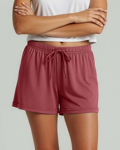 Image of Real Essentials 3 Pack: Women's Pajama Shorts Sleep Lounge Sweatshorts Comfy Sleepwear Bottoms (Available In Plus Size)