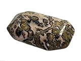 Edelstein: Leopardenjaspis Leopardenjaspis Taschenstein ca. 30 x 22 mm, Edelstein Leopardenjaspis Handschmeichler