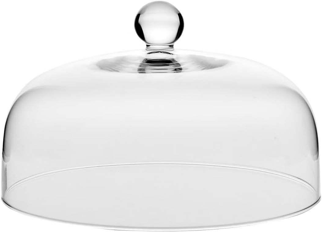 Barski Glass - Cake Dome - with Knob - 10" Diameter - Elegant Design - Made in Europe