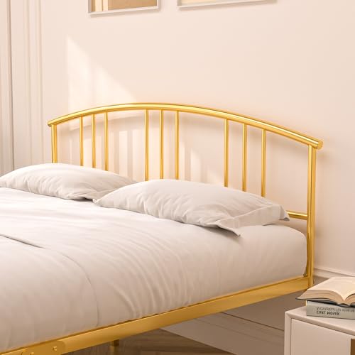 Vecelo WY-KHD-Q34-GLD 14 Inch Queen Bed Frame Gold Beds Metal Platform Mattress Foundation thumb #5