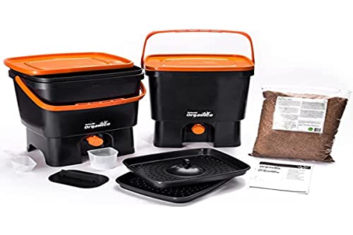 Skaza - mind your eco Bokashi Organico Cucina composter, Nero/Arancione