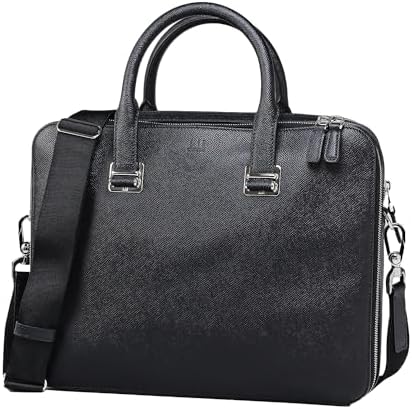 Dunhill DU18F3415CA001 Men's Briefcase Cadogan Slim Double Document Case Black