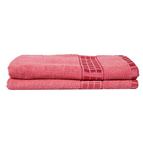 Toallas de baño de algodón rosa en pack de 2 unidades Toalla-Ley-074 para hogar