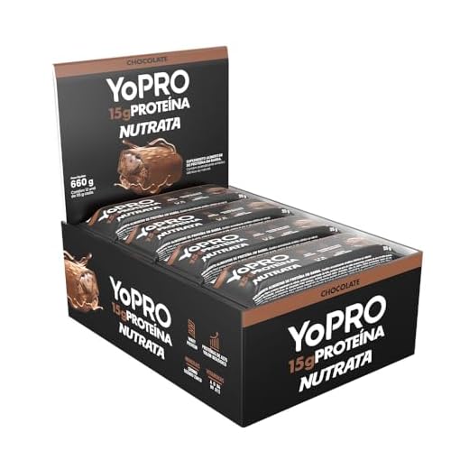 Barra YoPRO Sabor Chocolate - Nutrata Display C/ 12 Barras de 40g