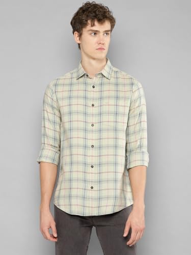 Image of Allen Cooper Checks Shirts for Men - 100% Cotton Comfort Fit Casual and Formal Shirt - Breathable, Soft, Classic Style (Multiple Colors)