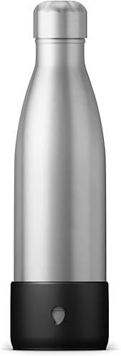 S'well Botella de agua pequeña, color negro, se adapta a botellas de 17 onzas, mantiene tu protección sobre la marcha, fácil de poner y sin agarre