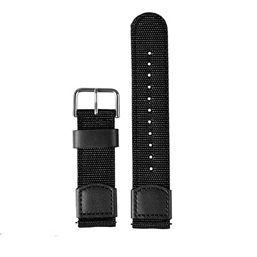 Bracelet montre nylon noir 22mm compatible SNE537 SRP601J1 rechange homme