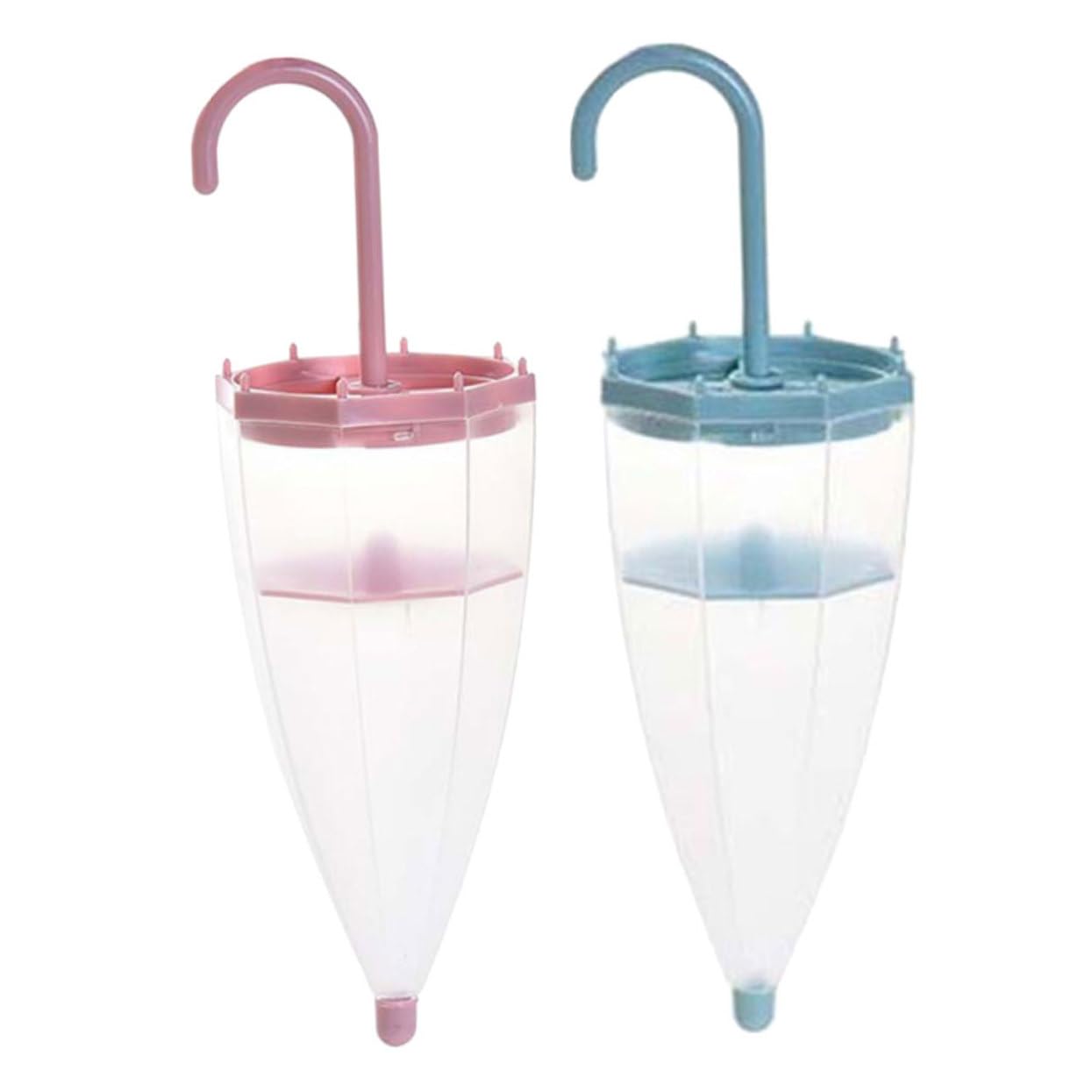 Dispositivo Deumidificatore Armadio 2 Pezzi a Forma di Ombrello con Alta Assorbenza Umidità e Design Appendibile in Materiale Abs e Silicone per Uso Domestico