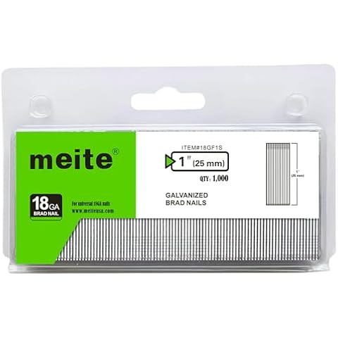 meite 18 Gauge Brad Nails 1 Inch Cover
