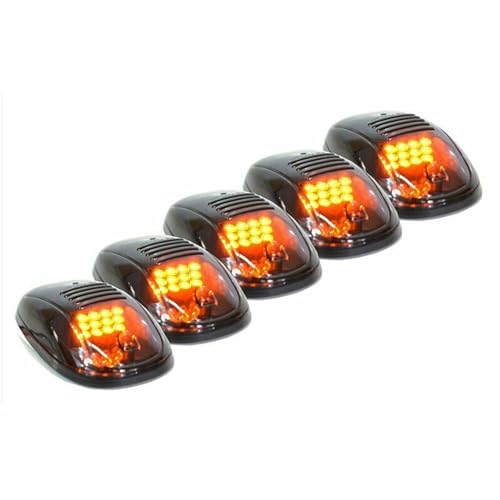 Luces LED ámbar de techo para cabina 4x4 y SUV con lente ahumada kit de 5 piezas