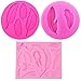 Moldes de silicona para fondant, decoración de tartas, herramientas para hacer manualidades, azúcar, dulces, chocolate, cubitos de hielo, jabón (molde de silicona para fondant de plumas)