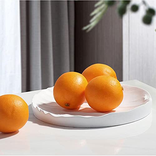 Organizer na biżuterię Slish Valet Tray – stylowa szafka nocna z żywicy, na klucze, monety, zegarki i akcesoria – eleganckie rozwiązanie do przechowywania przy łóżku w kolorze białym (Biały)