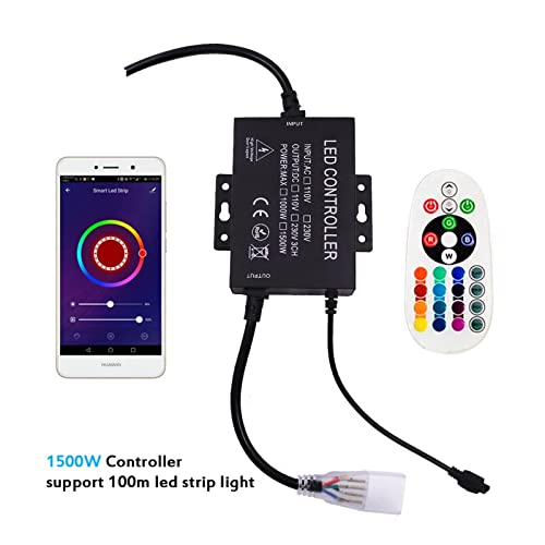 Tira de luces LED RGB 5050 para decoración interior del hogar con kit remoto de 24 teclas 2