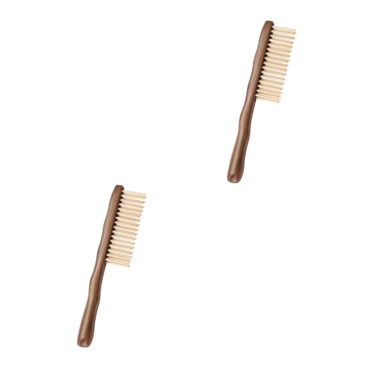 Beavorty 2piezas Peine De Natural De Sándalo Dobles Peine Antiestático y Masajeador Para Cuidado Del Cabello Cabelludo