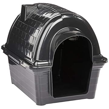 Furacão Pet Iglu Casinha de Plástico para Cães, Preto, 2