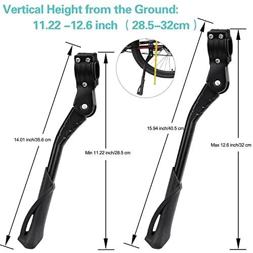 Image of Cyfie Bike Kickstand for Adult's Bike, Adjustable Rear Side Bicycle Kickstand, Suitable for 24-29 inch Mountain Bikes, E-Bike, BMX, 700C Road /Hybrid Bikes, etc. Aluminum Alloy Maximum Holds 176lbs