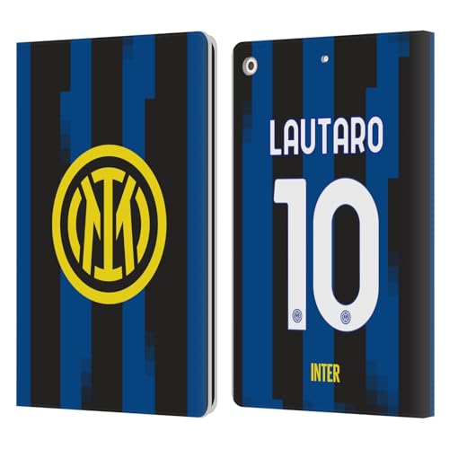 Head Case Designs Officially Licensed Inter Milan Lautaro Martínez 2023/24 Players Home Kit Leather Book Wallet Case Cover Compatible with Apple iPad 10.2 2019/2020/2021