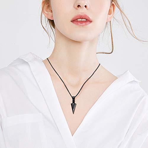 Image of Necklace for Men Stainless Steel Necklace for Women Triangle Necklace Arrowhead Pendant Necklace Charm Pendant with Chain Link Classic Fashion Jewelry for Boys Teens and Girls Unisex
