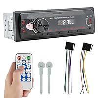 Autoradio Bluetooth 5.0, Auto Radio Bluetooth Radio, Autoradio mit Freisprecheinrichtung, FM/7 Farben, 1Din mit 2 USB/AUX/MP3 Player, Unterstützung für iOS/Android