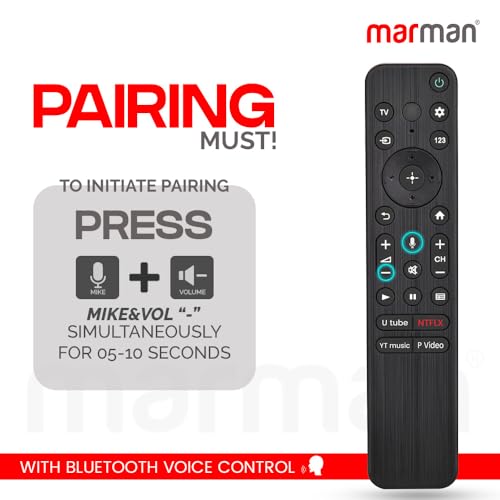 Image of marman Bluetooth Remote Compatible for Sony Tv Remote Smart Voice Original Model RMF-TX800P for Android led 4k hd uhd OLED QLED televisons with Google Assistant - Pairing Must !