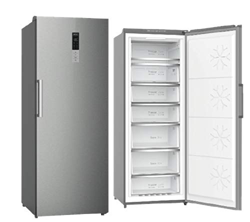 Super General 450 Liters Convertible Upright Freezer SGUF441NFDCI, Frost Free, Quick Freeze Inverter Technology, Digital Display, 70Wx70.5Dx185H cm, Inox Finish, 10-year Inverter Compressor Warranty