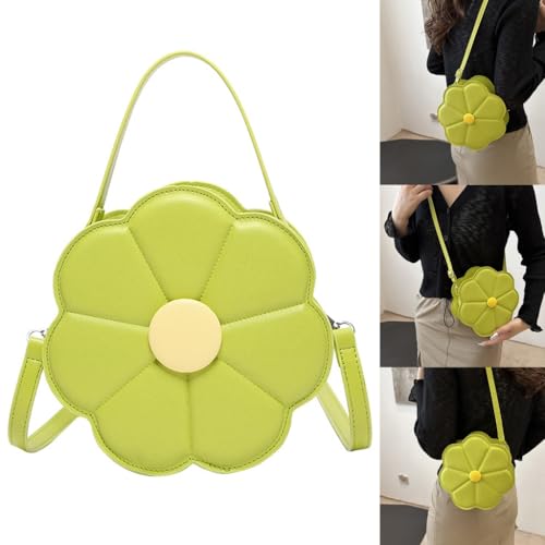 Trendy Flower Shaped PU Leather Crossbody Bag With Adjustable Strap Shoulder Purse Satchel For Women And Girls3