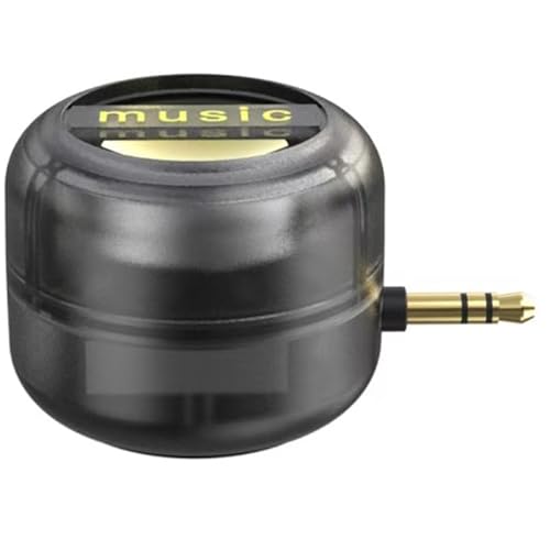 スマートフォン、タブレット、ノートパソコン用のミニプラグ&プレイ音楽/トークアンプ、ポータブル5Xスピーカーアンプ(3.5mmインターフェース、ブラック)