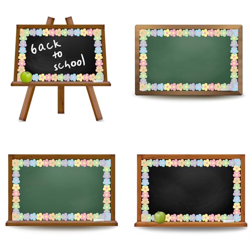 Image of Whaline 65.6Ft Glitter Pastel Bulletin Board Border Floral Boho Flower Die Cut Trim Border Roll for Back to School Chalkboard Wall Decor