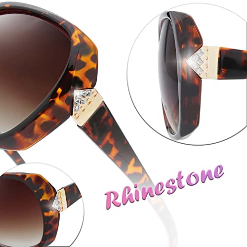 Image of The Fresh Women's Oversized Square Jackie O Cat Eye Hybrid Butterfly Fashion Sunglasses - Exquisite Packaging