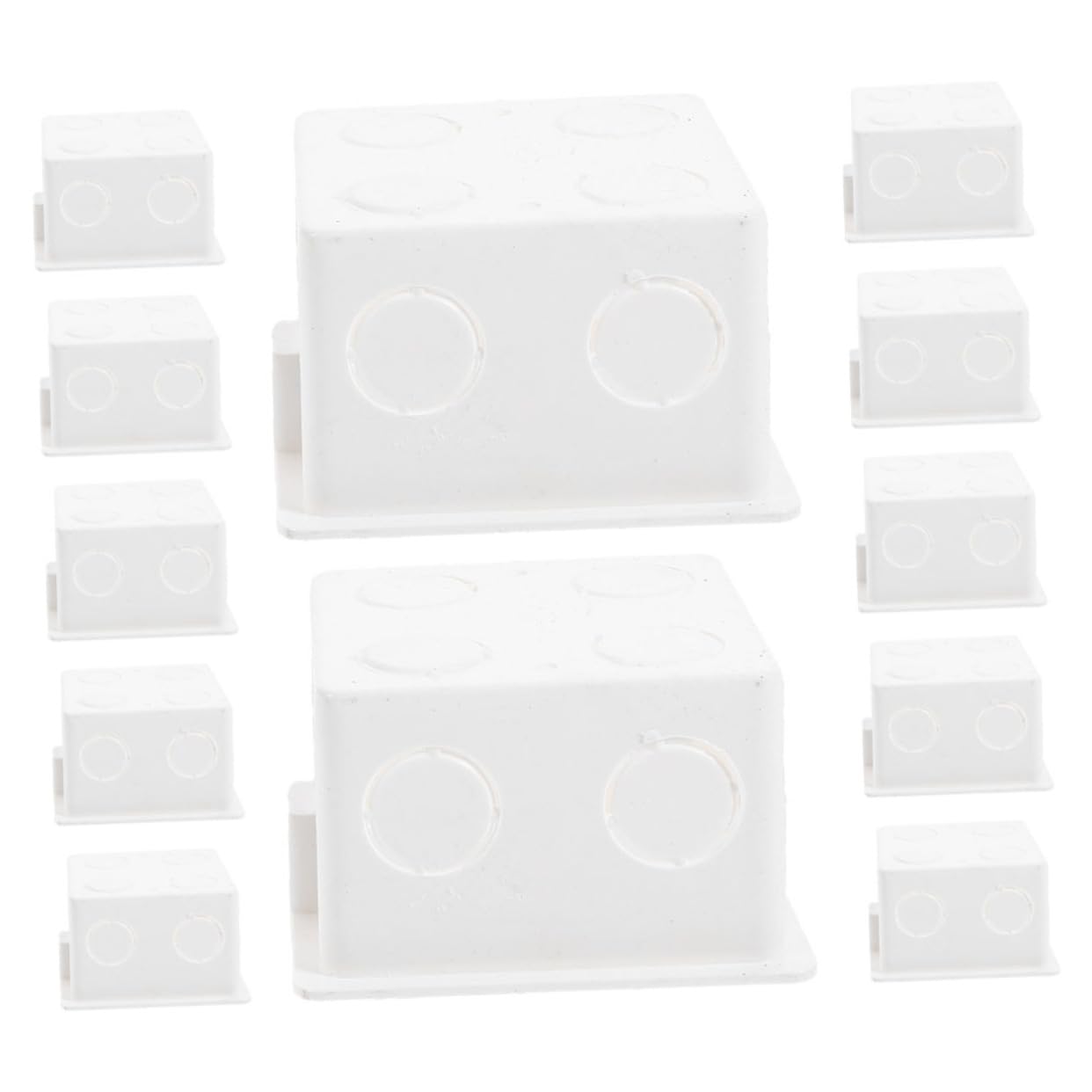 HAWILLOSCH 86 Type PVC Wall Socket Box Sturdy Multi-use Hidden Design Safe Material 12pcs Set