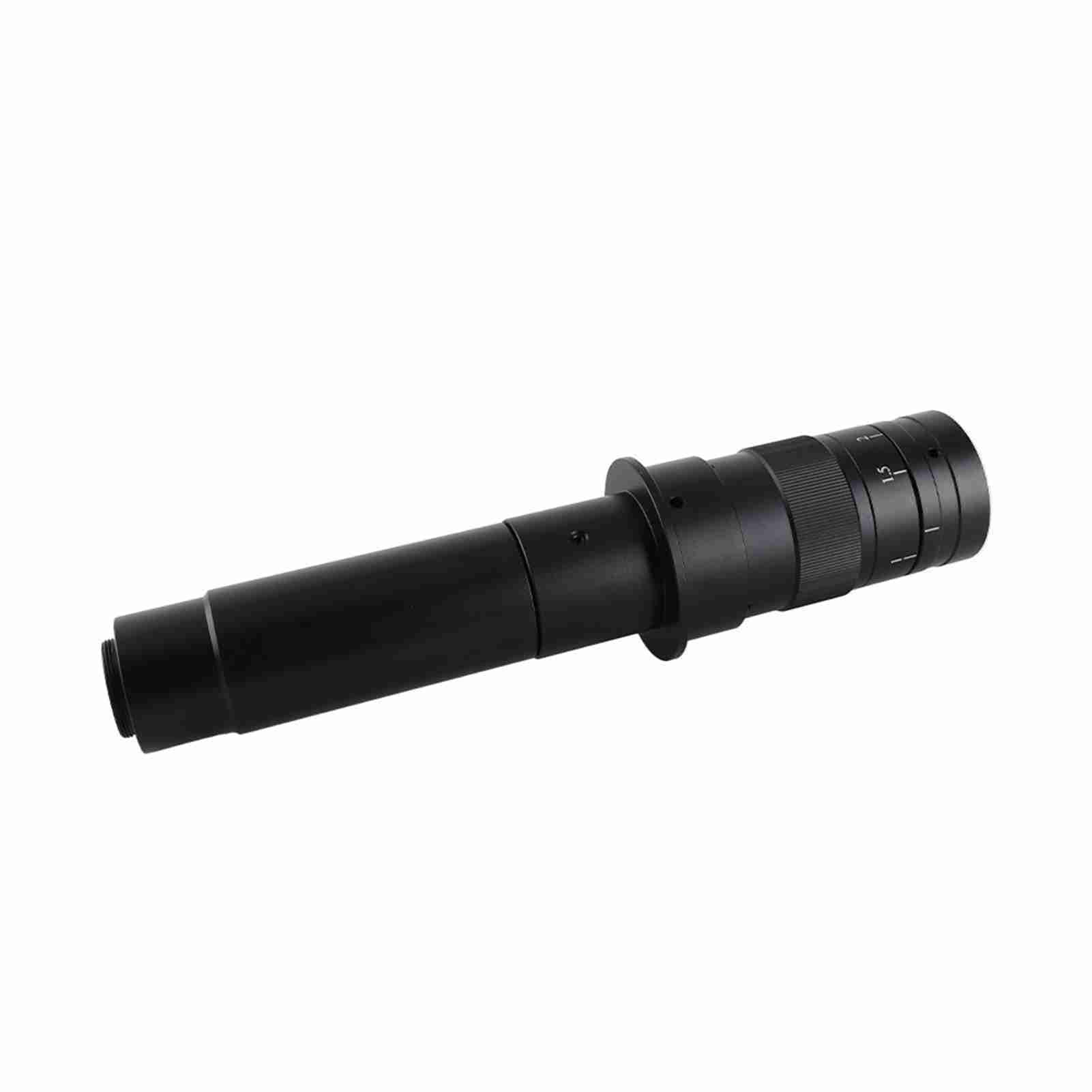 YWBL-WH Lente de Montura C Ajustable 300X para Cámara Microscópica, óptica de Zoom Industrial, Lente de 25 Mm con Aumento de 0,7X-4,5X para Aplicaciones de Alta Resistencia