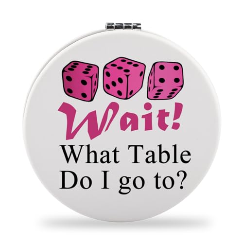 Bunco Miroirs de poche Bunco Night Gifts Bunco Queen Gifts Bunco Dice Miroir pliable Bunco Cadeaux de fête Bunco Merch (Wait UK)