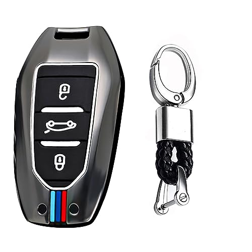 Coque de protection pour clé Peugeot 308 508 finition premium pour boîtier 3 boutons