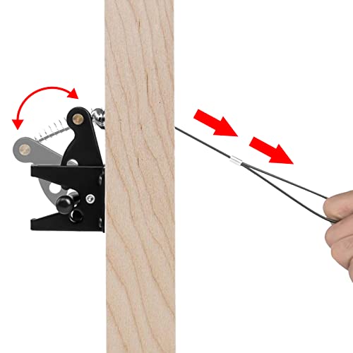 Linkidea Self Locking Gate Gravity Latch, Carbon Steel Spring Loaded with Adjustable Gate Latch Cable Pull - Image 2
