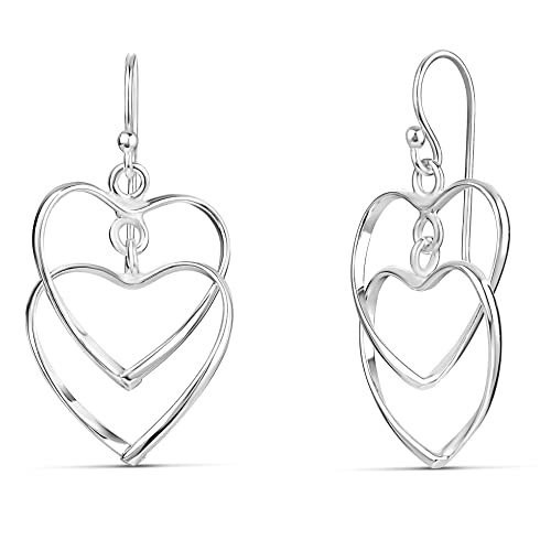 Milla Boho Earrings for Women Dangling | Flower Earrings | Heart Earrings | Tassel Earrings for Women | Dangle, French Wire Silver Earrings