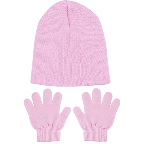 Image of Hicdaw Kids Winter Hats Gloves Scarf Set Baby Mittens Gloves with Pompom Baby Winter Hat Toddler Beanie Hat for Boy Girl