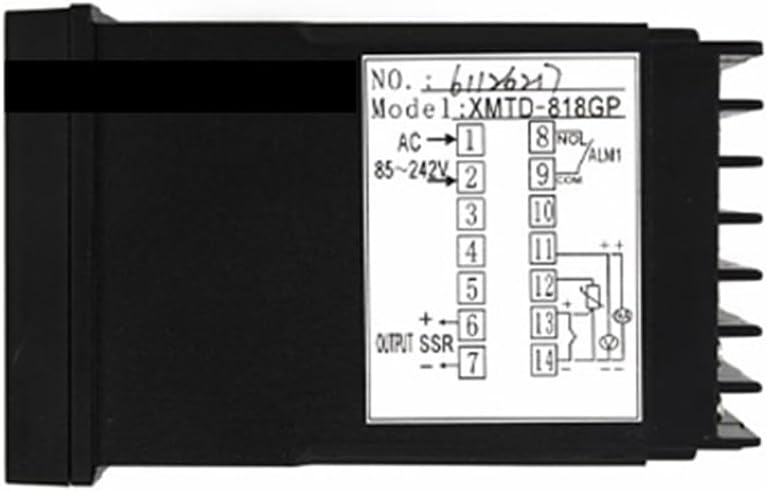 Kiln Furnace Oven Programmable Pid Temperature Controller 220V SSR Relay Output 72mm 30 Segment Program Controller(Relay Output 1 Alarm)