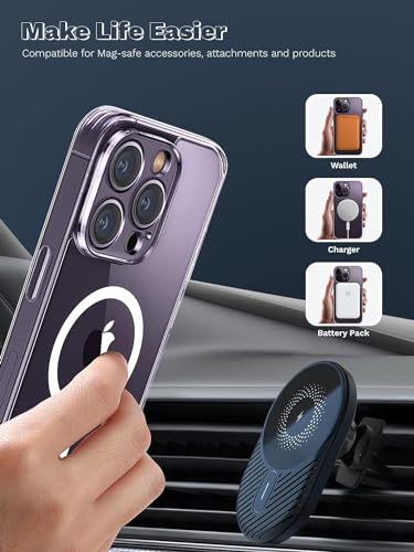 Image of SHINESTAR Clear Case for iPhone 14 Compatible with Magnetic Charging- Premium Transparent Protective Cover with Enhanced Durability - Sleek and Slim Design - Clear Magsafe