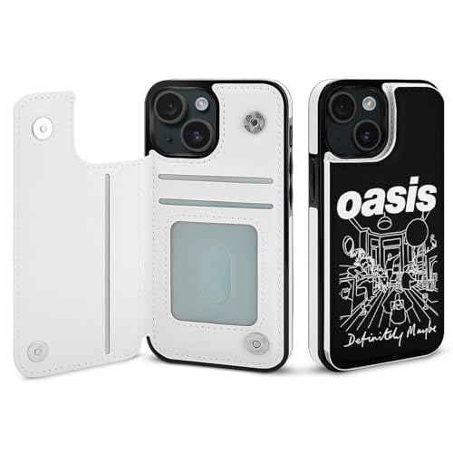 iPhone15用ケース 手帳型 オアシス OASIS バンド スマホケース 財布型 アイフォン15用ケース おしゃれ 軽量 背面 携帯カバー カード収納 スタンド機能 PUレザー 耐衝撃