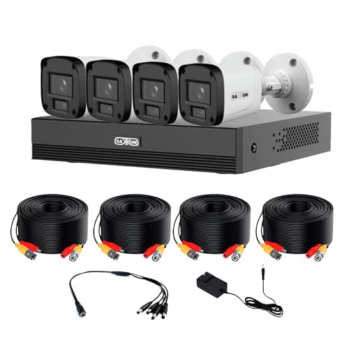 La Mejor Lista de Kit de Camaras Dahua los más solicitados. 45 HINAG Kit de Cámaras de Seguridad Saxxon CCTV 4 Canales HDCVI con 4 Cámaras Bullet 720p HD, DVR con Detección de Movimiento, Visión Nocturna 15m, IP66 Exterior Resistente al...