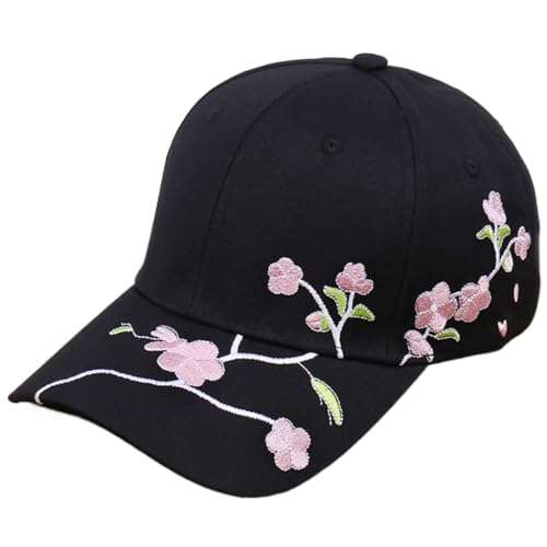 Sombrero deportivo bordado floral ajustable para mujer miniatura 2